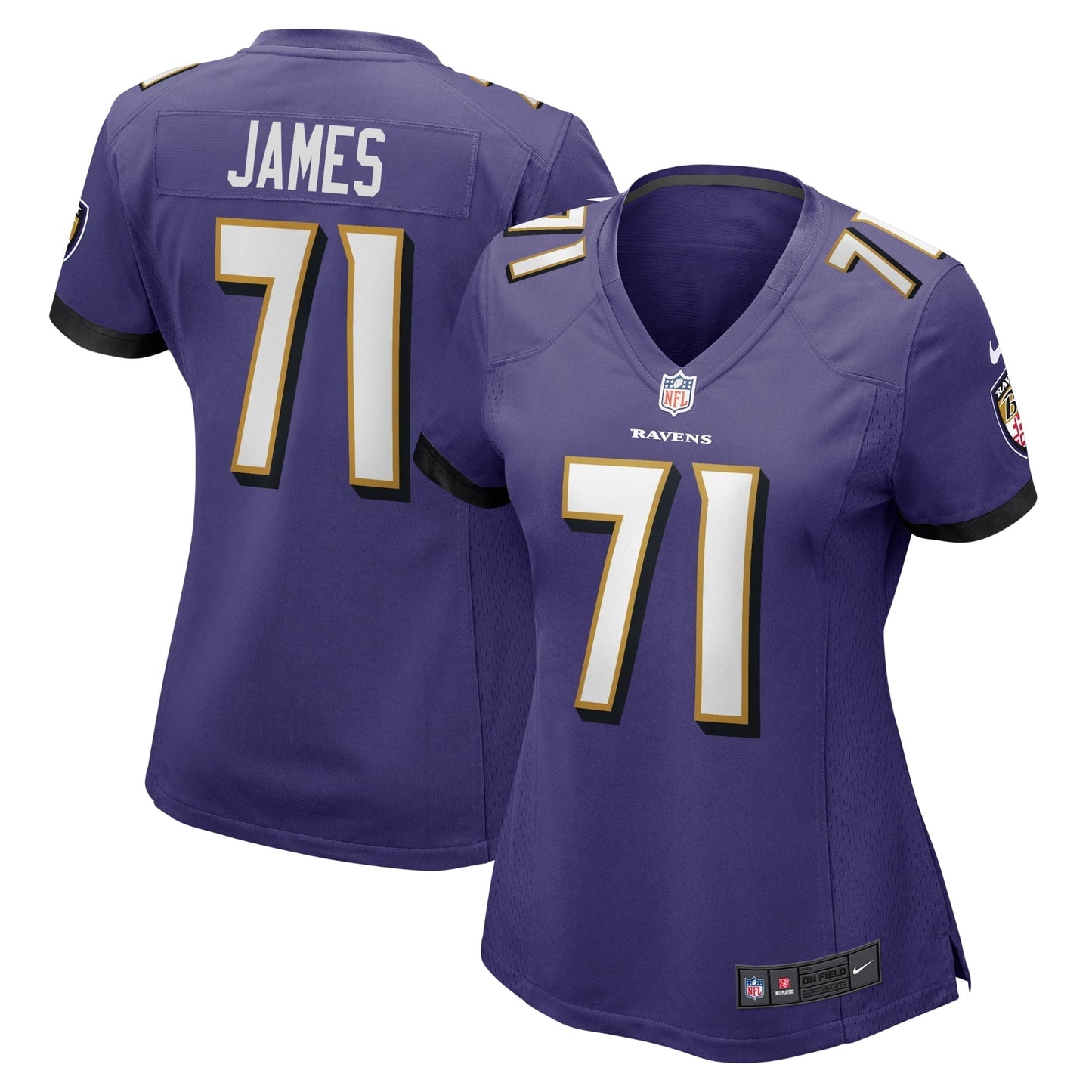 Women's Nike Ja'Wuan James Purple Baltimore Ravens Player Game Jersey