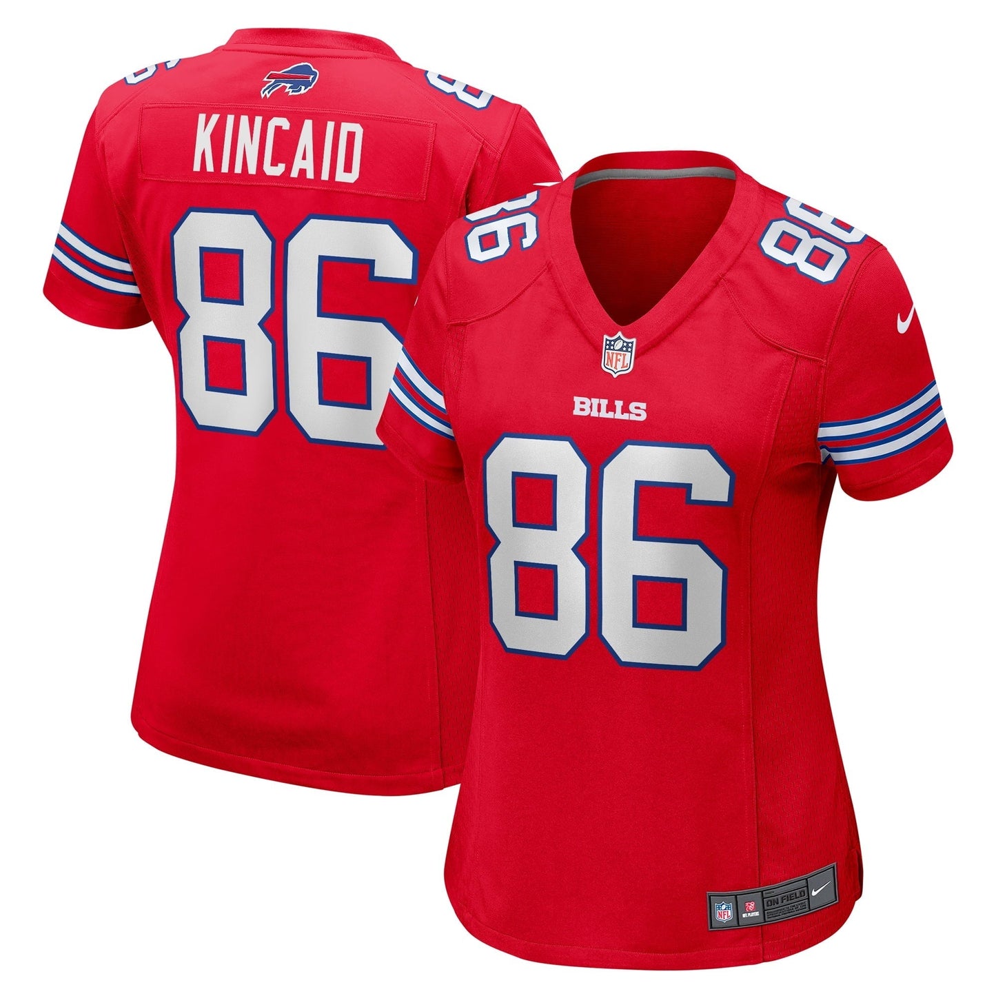 Women's Nike Dalton Kincaid Red Buffalo Bills Alternate Game Jersey